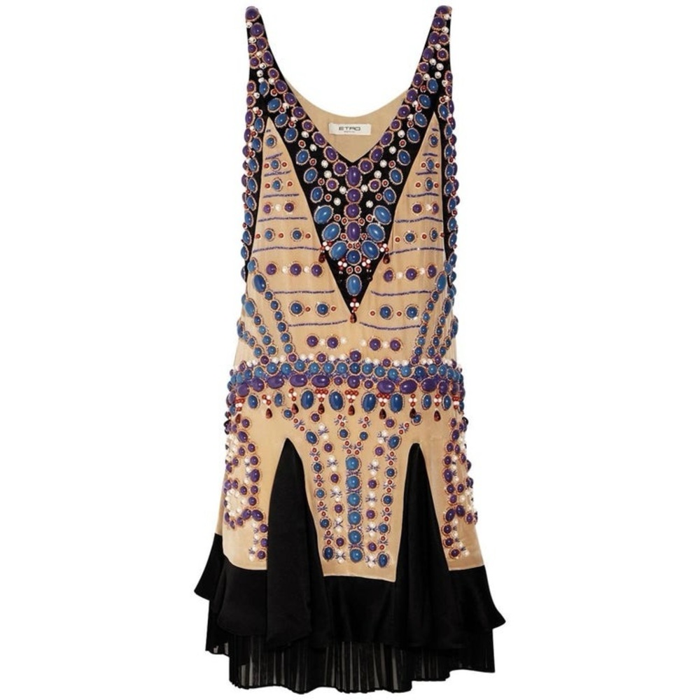 Etro Runway Fully Hand-Embellished
Silk Nude Dress